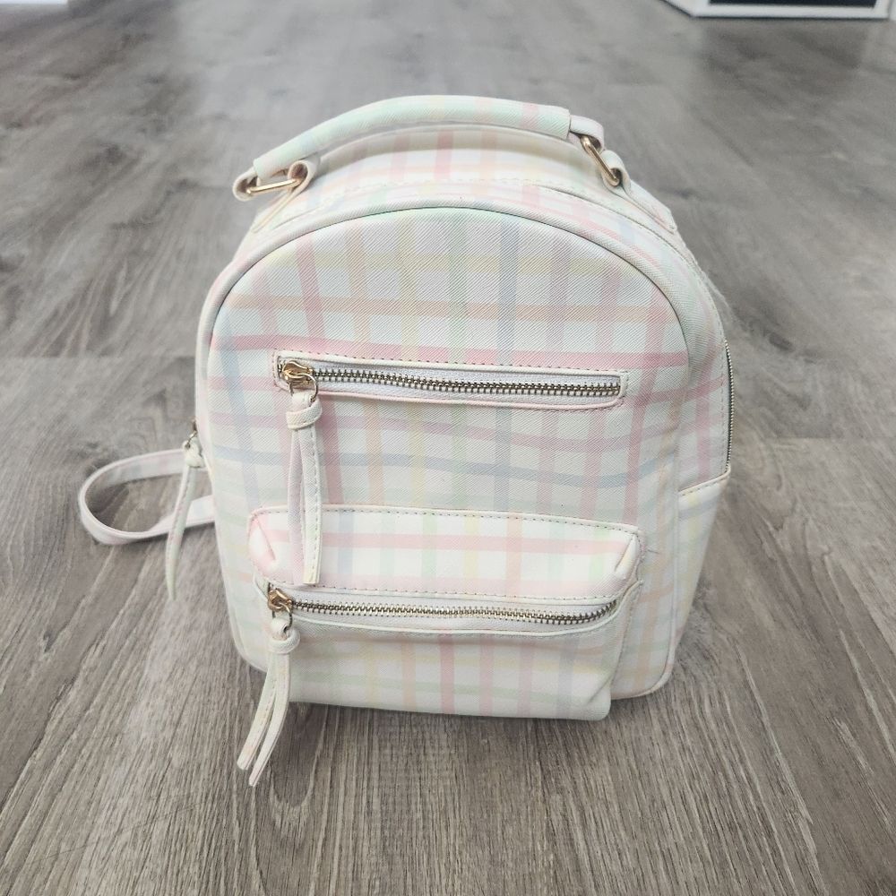 Multi-Color Under One Sky Women's Small Backpack Bag Zipper Pockets Strap Handle